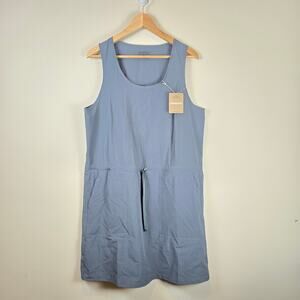 Patagonia Womens Fleetwith Dress Size L Nouveau Green Drawstring Waist